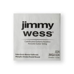 Jimmy Wess Cuerda WB24(6) para Guitarra Acústica, Calibre 0.024, Bronce Fosforado (6 pzas)