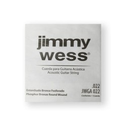 Jimmy Wess Cuerda WB22(6) para Guitarra Acústica, Calibre 0.022, Bronce Fosforado (6 pzas)