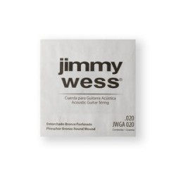 Jimmy Wess Cuerda WB20(6) para Guitarra Acústica, Calibre 0.020, Bronce Fosforado (6 pzas)