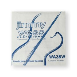 Jimmy Wess Pro Cuerda WA38(12) para Guitarra Eléctrica, Calibre 0.038, Acero (12 pzas)