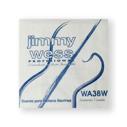 Jimmy Wess Pro Cuerda WA38(12) para Guitarra Eléctrica, Calibre 0.038, Acero (12 pzas)