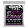 Ernie Ball Encordadura "Power Slinky Flatwound Short Scale" 2817 Cobalto, Bajo Eléctrico 50-110