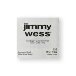 Jimmy Wess Pro Cuerda WN36(12) para Guitarra Eléctrica, Calibre 0.036, Nickel (12 pzas)