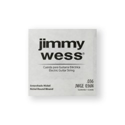 Jimmy Wess Pro Cuerda WN36(12) para Guitarra Eléctrica, Calibre 0.036, Nickel (12 pzas)