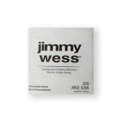 Jimmy Wess Pro Cuerda WN26(12) para Guitarra Eléctrica, Calibre 0.026, Nickel (12 pzas)