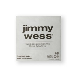 Jimmy Wess Pro Cuerda WN24(12) para Guitarra Eléctrica, Calibre 0.024, Nickel (12 pzas)