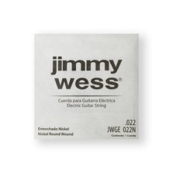 Jimmy Wess Pro Cuerda WN22(12) para Guitarra Eléctrica, Calibre 0.022, Nickel (12 pzas)