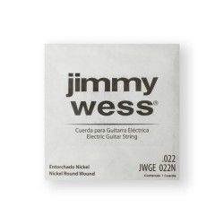 Jimmy Wess Pro Cuerda WN22(12) para Guitarra Eléctrica, Calibre 0.022, Nickel (12 pzas)