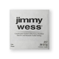 Jimmy Wess Cuerda JW-017P(12) para Guitarra Acústica y Eléctrica, 2A, Calibre 0.017, Acero (12 pzas)