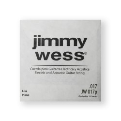 Jimmy Wess Cuerda JW-017P(12) para Guitarra Acústica y Eléctrica, 2A, Calibre 0.017, Acero (12 pzas)