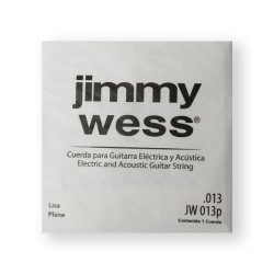Jimmy Wess Cuerda JW-013P(12) para Guitarra Acústica y Eléctrica, 2A, Calibre 0.013, Acero (12 pzas)