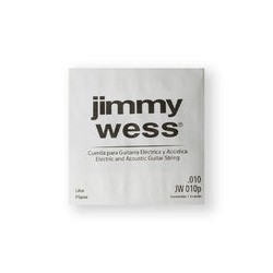 Jimmy Wess Cuerda JW-010P(12) para Guitarra Acústica y Eléctrica, 1A, Calibre 0.010, Acero (12 pzas)