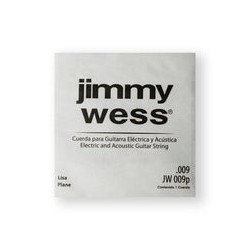 Jimmy Wess Cuerda JW-009P(12) para Guitarra Acústica y Eléctrica, 1A, Calibre 0.009, Acero (12 pzas)