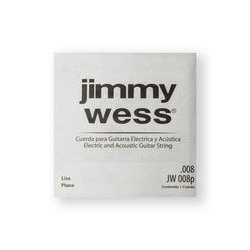 Jimmy Wess Cuerda JW-008P(12) para Guitarra Acústica y Eléctrica, 1A, Calibre 0.008, Acero (12 pzas)