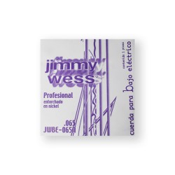 Jimmy Wess Pro Cuerda WNB65 para Bajo Eléctrico, Calibre 0.065, Nickel (1 pza)