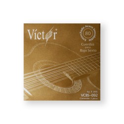 Víctor Cuerda 86(10) para Bajo Sexto, 6A, Entorchada Acero Inoxidable, 10pzas