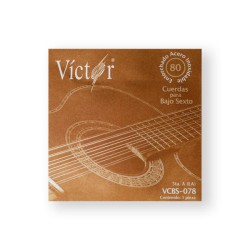 Víctor Cuerda 85(10) para Bajo Sexto, 5A, Entorchada Acero Inoxidable, 10pzas