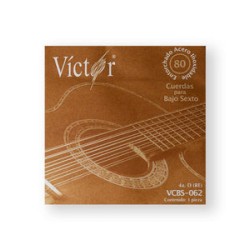 Víctor Cuerda 84(10) para Bajo Sexto, 4A, Entorchada Acero Inoxidable, 10pzas