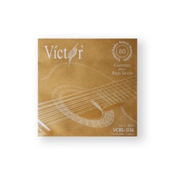 Víctor Cuerda 82 (10) para Bajo Sexto, 2A, Entorchada Acero Inoxidable, 10pzas