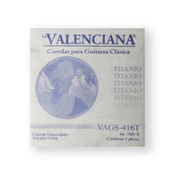 La Valenciana Cuerda "Titanio" 416T(12) para Guitarra Clásica, 6A, Nylon
