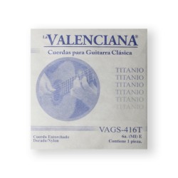 La Valenciana Cuerda "Titanio" 416T(12) para Guitarra Clásica, 6A, Nylon