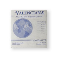 La Valenciana Cuerda "Titanio" 415T(12) para Guitarra Clásica, 5A, Nylon