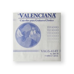 La Valenciana Cuerda "Titanio" 414T(12) para Guitarra Clásica, 4A, Nylon