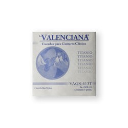 La Valenciana Cuerda "Titanio" 413T(12) para Guitarra Clásica, 3A, Nylon