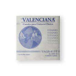 La Valenciana Cuerda "Titanio" 413T(12) para Guitarra Clásica, 3A, Nylon