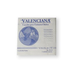 La Valenciana Cuerda "Titanio" 412T(12) para Guitarra Clásica, 2A, Nylon