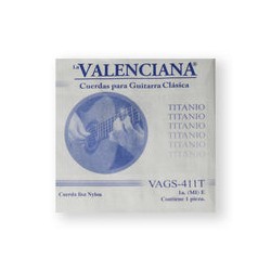 La Valenciana Cuerda "Titanio" 411T(12) para Guitarra Clásica, 1A, Nylon