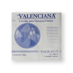 La Valenciana Cuerda "Titanio" 411T(12) para Guitarra Clásica, 1A, Nylon