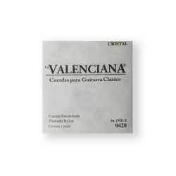 La Valenciana Cuerda 406C(12) para Guitarra Clásica, 6A, Nylon