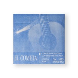 El Cometa Cuerda 812(12) para Guitarra Clásica, 5A, Cobre con Borla