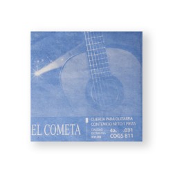 El Cometa Cuerda 811(12) para Guitarra Clásica, 4A, Cobre con Borla