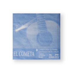 El Cometa Cuerda 802(12) para Guitarra Clásica, 3A, Nylon con Borla