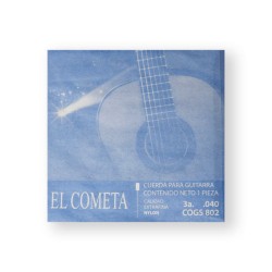El Cometa Cuerda 802(12) para Guitarra Clásica, 3A, Nylon con Borla