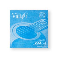 Víctor Cuerda 15(10) para Guitarra Acústica, 5a, Cobre con Borla