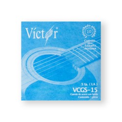 Víctor Cuerda 15(10) para Guitarra Acústica, 5a, Cobre con Borla