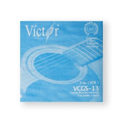 Víctor Cuerda 13(10) para Guitarra Acústica, 3a, Cobre con Borla