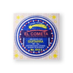 El Cometa Cuerda 513S(12) para Guitarra Acústica, 6a, Cobre Sin Borla