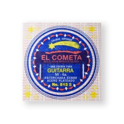 El Cometa Cuerda 513S(12) para Guitarra Acústica, 6a, Cobre Sin Borla
