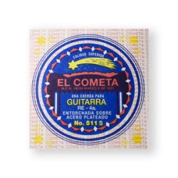 El Cometa Cuerda 511S(12) para Guitarra Acústica, 4a, Cobre Sin Borla