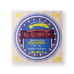 El Cometa Cuerda 501S(12) para Guitarra Acústica, 2da, Acero Sin Borla