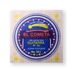 El Cometa Cuerda 501(12) para Guitarra Acústica, 2da, Acero con Borla
