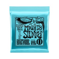 Ernie Ball Encordadura "Mighty Slinky" 2228, Guitarra Eléctrica, Nickel Wound 8.5-40