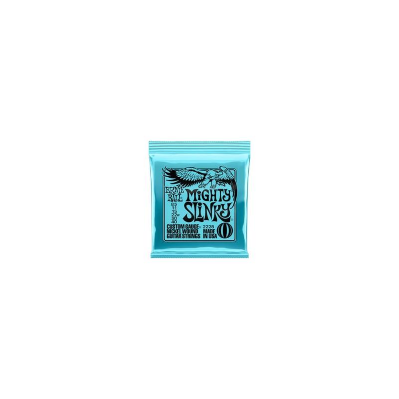 Ernie Ball Encordadura "Mighty Slinky" 2228, Guitarra Eléctrica, Nickel Wound 8.5-40