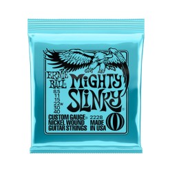 Ernie Ball Encordadura "Mighty Slinky" 2228, Guitarra Eléctrica, Nickel Wound 8.5-40