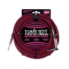 Ernie Ball Cable Braided 6062 Negro/Rojo 7.62 Mts. Recto/Angulado