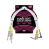 Ernie Ball Cables Patch 6059 Blanco 0.46 Mts. Angulado/Angulado 3 Piezas